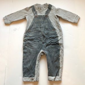 Baby Boy Faux Overalls 12M
